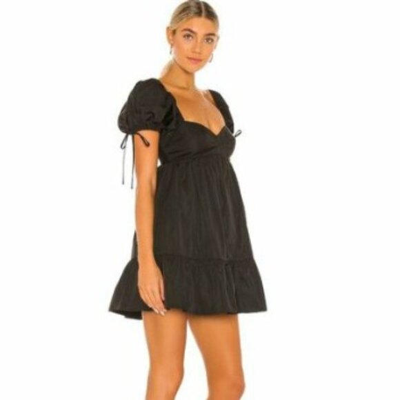 Amanda Uprichard Sicily Dress in Black - Picture 1 of 3